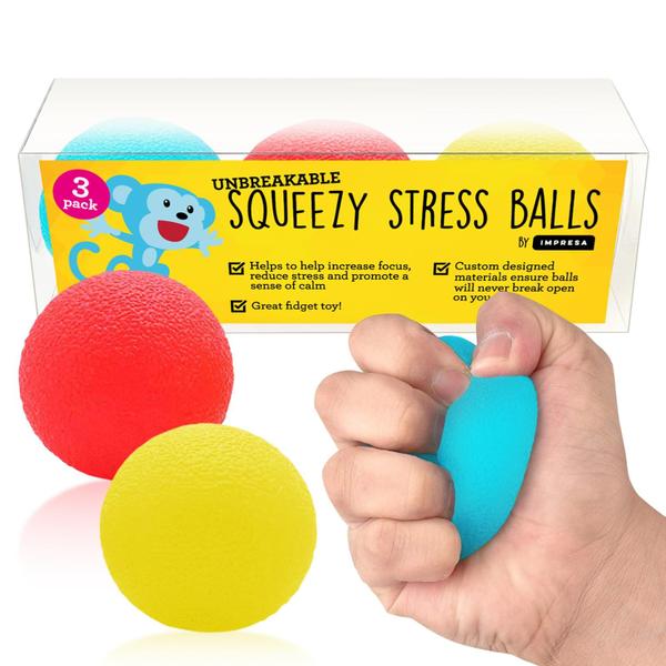 Imagem de Squishy Stress Balls IMPRESA Monkey Noodle, pacote com 3 unidades para crianças