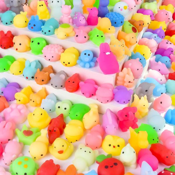 Imagem de Squishy Toys LEEHUR 100PCS Kawaii Mochi para crianças com armazenamento 