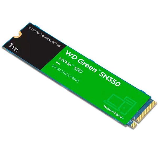 Imagem de SSD 1 TB WD Green SN350, M.2 2280, PCIe, NVMe, Leitura: 3200MB/s e Gravação: 2500MB/s, WDS100T3G0C