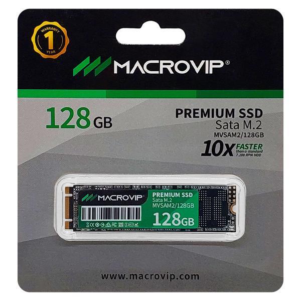 Imagem de SSD 128GB Macrovip, M.2 2280, SATA 3 (6Gb/s), Leitura 560MB/s, Gravação 425MB/s - MVSAM2/128GB