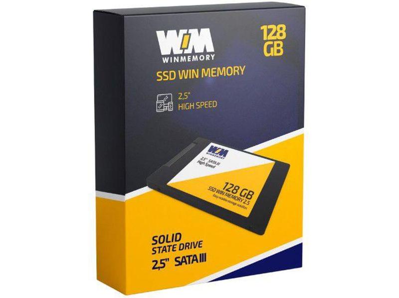 Imagem de SSD 128GB WIN MEMORY SATA 2,5” Leitura 560MB/s - Gravação 540MB/s SWR128G