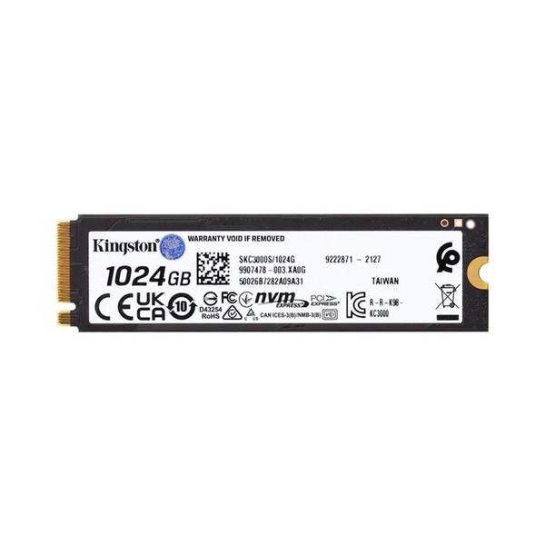 Imagem de SSD 1TB Kingston KC3000, M.2 2280 PCIe, NVMe, Leitura: 7000MB/s e Gravação: 6000MB/s