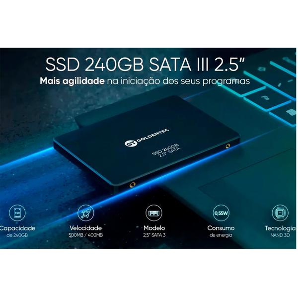 Imagem de Ssd 240 Gb Sata Iii 2.5  Disco Rígido Goldentec