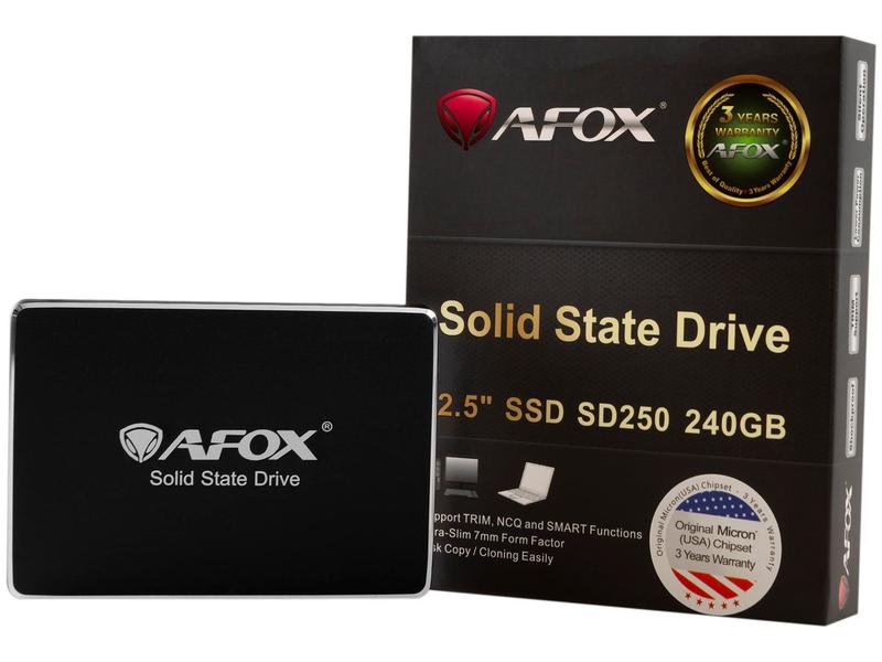 SSD 240GB Afox SATA 2,5” Leitura até 548MB/s - HD SSD - Magazine