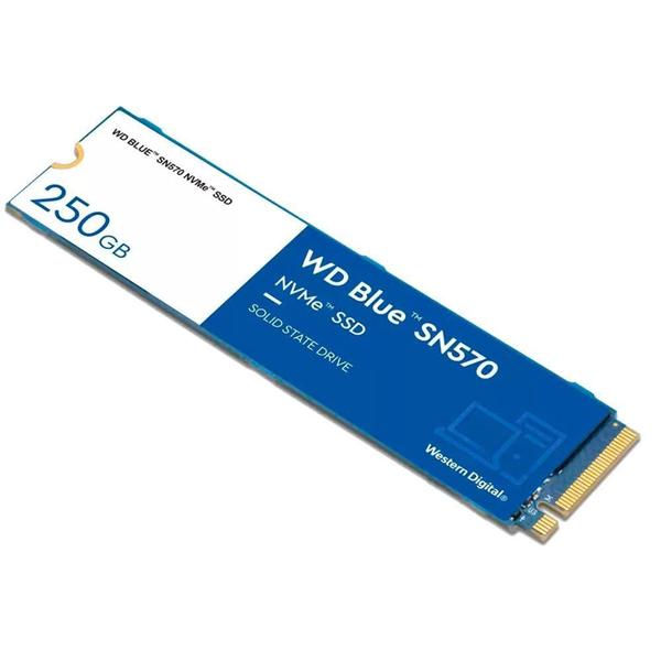 Imagem de SSD 250 GB WD Blue SN570, M.2 2280, NVMe, Leitura: 3300MB/s e Gravação: 1200MB/s, Azul - WDS250G3B0C