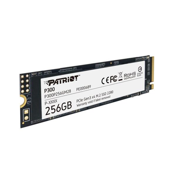 Imagem de SSD 256 GB Patriot P300, M.2 2280, PCIe Gen3X4, Leitura: 1700MB/s e Gravação: 1100MB/s - P300P256GM2