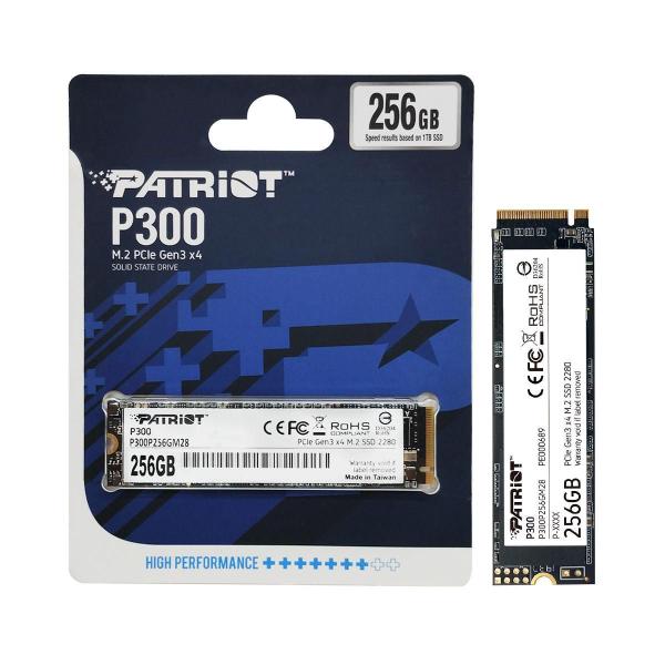 Imagem de Ssd 256Gb Patriot P300, M.2 2280 Pcie 3X4 Nvme 1.3, Leitura