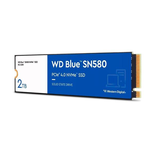 SSD 2TB WD Blue SN580 NVMe, M.2 PCle, Gen4, Leitura 4150 e