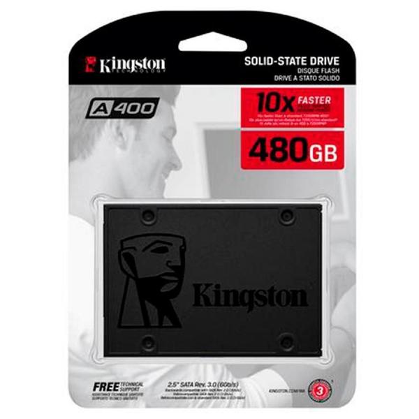 Imagem de SSD 480 GB Kingston A400, SATA 2,5"- SA400S37/480G