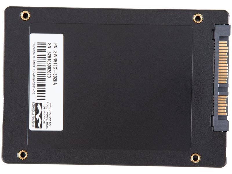 SSD 512GB WIN MEMORY SATA 2,5” Leitura 560MB/s - Gravação 540MB/s
