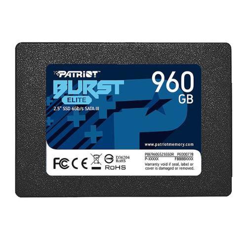 Imagem de SSD 960 GB Patriot Burst Elite, 2.5", SATA III, Leitura 450MB/s e Gravação 320MB/s