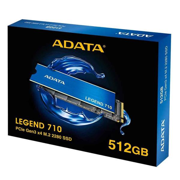 Ssd Adata Legend 710 512gb M.2 2280 Nvme Pcie 3.0 - Aleg-710-512gcs Imagem de Ssd Adata Legend 710 512gb M.2 2280 Nvme Pcie 3.0 - Aleg-710-512gcs