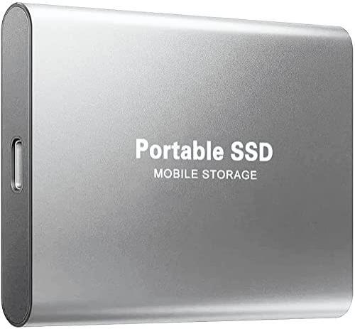 Imagem de SSD externo de 6 TB Unidade de Estado Sólido Externo Tipo-C/USB Mobile SSD externo para PC/Notebook, Mac, PS4 & Xbox (6TB, Prata)