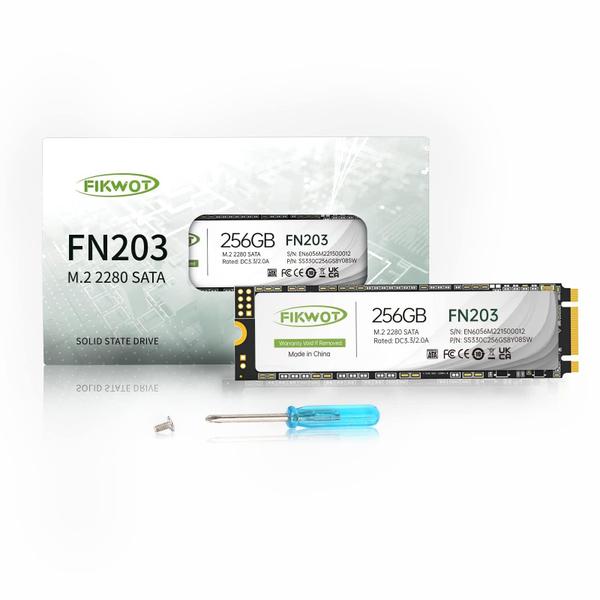 Imagem de SSD Fikwot FN203 M.2 SATA 256 GB 3D NAND TLC SATA III 6 Gb/s