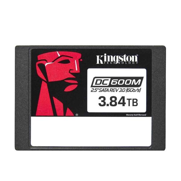 Imagem de SSD Kingston DC600M Mixed-Use, 3.84 TB, SATA III, 2.5", Leitura: 560 MB/s, Gravação: 530 MB/s, Preto, para Servidor - SEDC600M/3840G