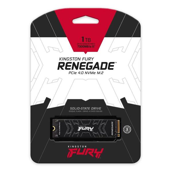 Imagem de SSD Kingston FURY Renegade, 1TB, M.2, NVMe 2280, Leitura 7300 MB/s, Gravação 6000MB/s