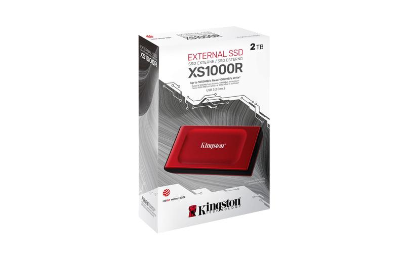 Imagem de SSD Kingston XS1000R de 2 TB, externo, tamanho de bolso, USB 3.2 Gen 2