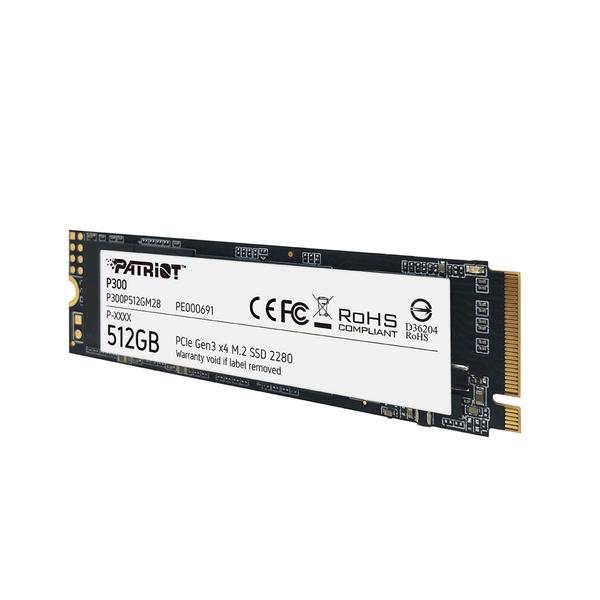 Imagem de SSD M.2 2280 NVMe 4.0 Patriot P300 512GB P300P512GM28 - 1700MB/s de Leitura e 1100MB/s de Gravação