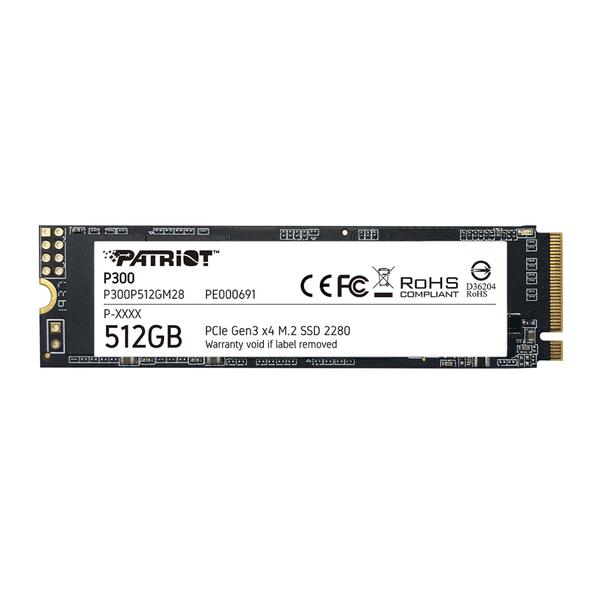 Imagem de SSD M.2 2280 NVMe 4.0 Patriot P300 512GB P300P512GM28 - 1700MB/s de Leitura e 1100MB/s de Gravação