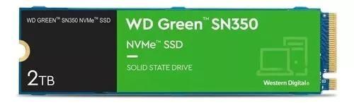 Imagem de SSD M.2 2TB WESTERN GREEN SN350 2280 NVMe  WDS200T3G0C 3200/3000 MB/s