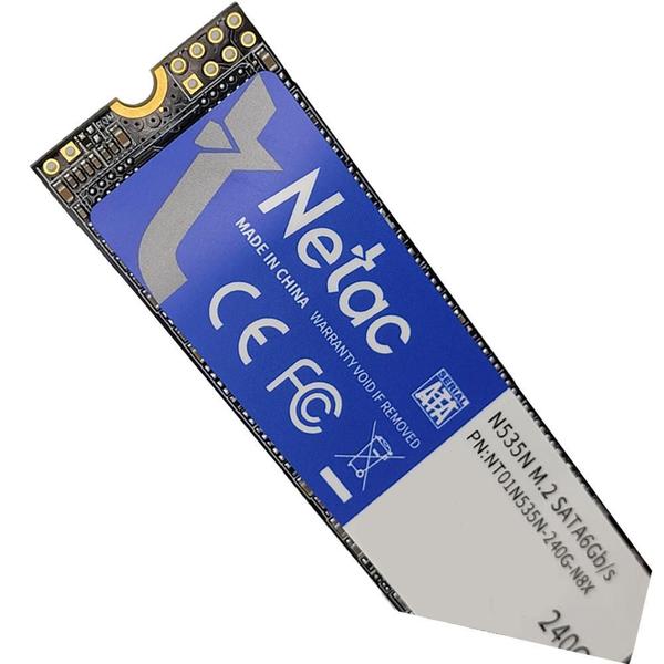 Imagem de Ssd M.2 Nvme 240Gb Netac 2400Mb/S Leitura 1700Mb/S Escrita