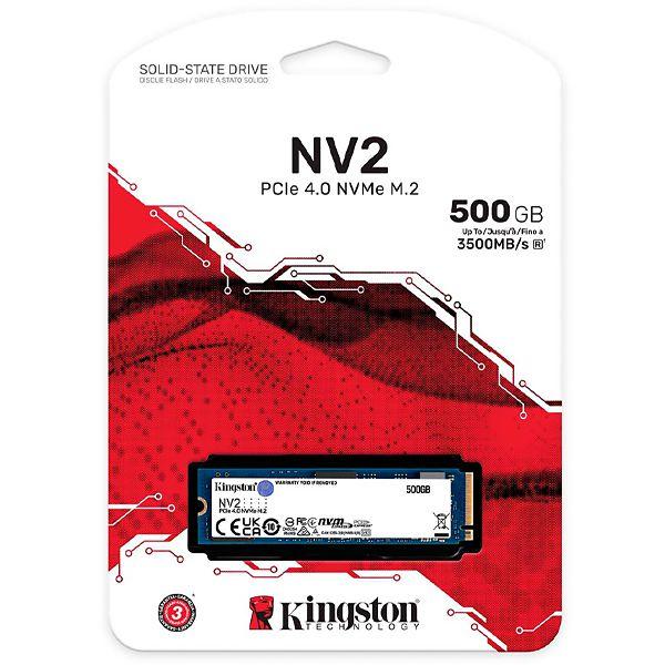 Imagem de Ssd m.2 nvme 500gb kingston nv2 snv2s/500g 3500mb/s