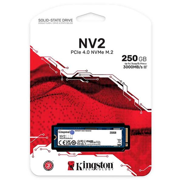 Imagem de Ssd Nv2 Pcie 4.0 Nvme M2 3.000Mb 250Gb Ultra Rápido Kingston