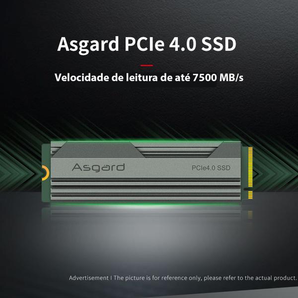 Imagem de Ssd Nvme Asgard An4 1TB M.2 2280, Leitura 7500MB/s, Gravação 5500MB/s console