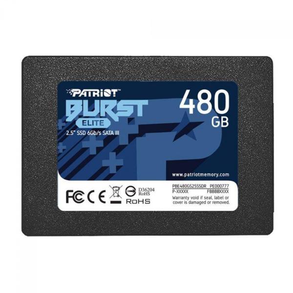 Imagem de SSD Patriot 480 GB SATA III 6 Gb/s Leitura 450 MB/s PBE480GS25SSDR