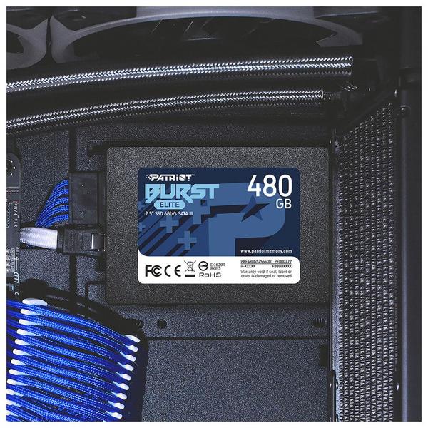 Imagem de SSD Patriot Burst Elite 2.5 480GB SATA III 450Mb/s - PBE480GS25SSDR