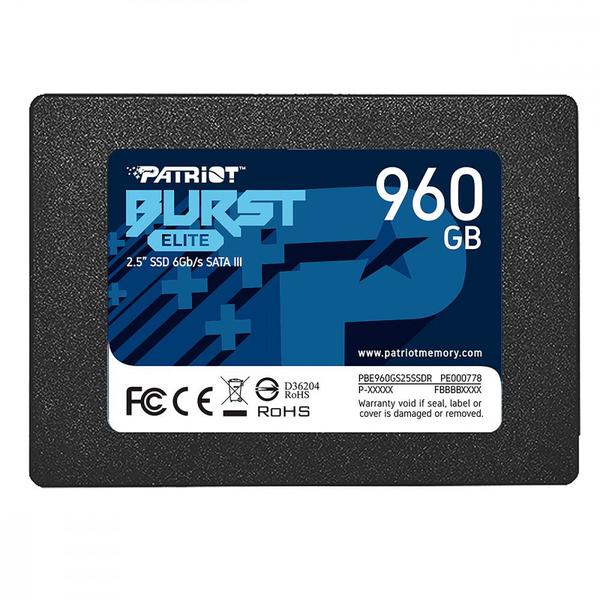 Imagem de SSD Patriot Burst Elite 2.5 960GB SATA III 450Mb/s - PBE960GS25SSDR