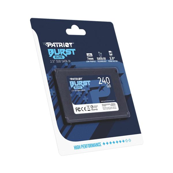 Imagem de SSD Patriot Burst Elite 240GB PBE240GS25SSDR - 2.5 SATA 450MB/s de Leitura e 320MB/s de Gravação