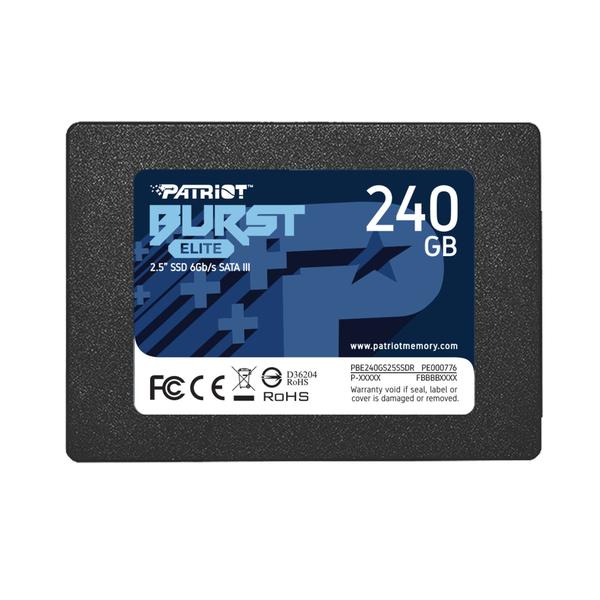 Imagem de SSD Patriot Burst Elite 240GB PBE240GS25SSDR - 2.5 SATA 450MB/s de Leitura e 320MB/s de Gravação