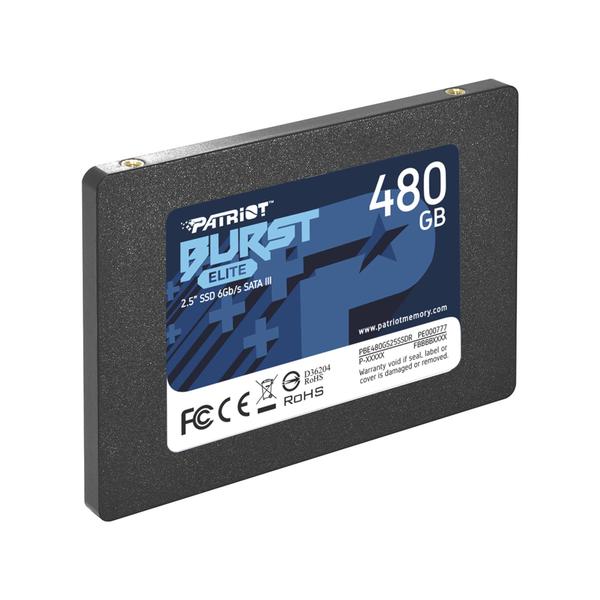 Imagem de SSD Patriot Burst Elite 480GB PBE480GS25SSDR - 2.5 SATA 450MB/s de Leitura e 320MB/s de Gravação