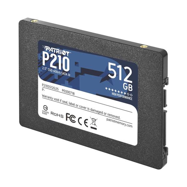 Imagem de SSD Patriot P210 512GB 2.5" Sata 3 P210S512G25 - SSD049