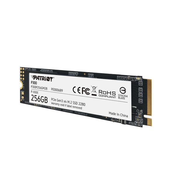 Imagem de SSD Patriot P300 M.2 PCIe Gen3x4 256GB - Baixo Consumo de Energia - 5 Anos de Garantia