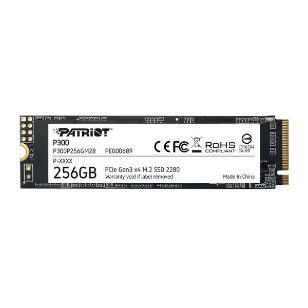 Imagem de SSD Patriot P300 M.2 PCIe Gen3x4 256GB - Baixo Consumo de Energia - 5 Anos de Garantia