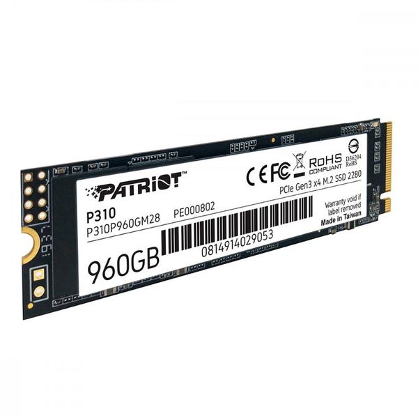 Imagem de SSD Patriot P310 960GB M.2 2280 NVMe 2100Mb/s - P310P960GM28