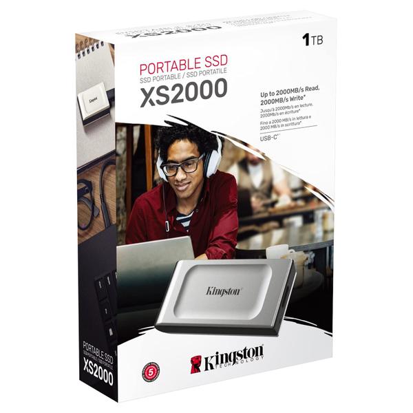 Imagem de SSD portátil Kingston XS2000 1TB USB-C 3.2 Gen 2x2 2000MB/s