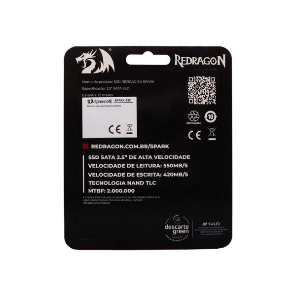 Imagem de Ssd redragon spark 960gb sata 3 2.5