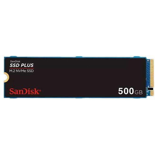 Imagem de SSD SanDisk Plus 500GB NVMe M.2 2280 PCIe 3.0 2500 MB/s e 1500 MB/s - SDSSDA3N-500G-G26