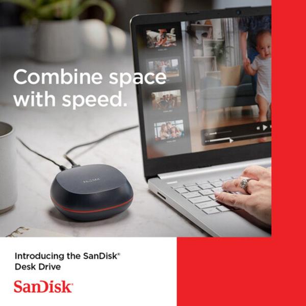 Imagem de Ssd sandisk sandisk 4tb desk drive usb-c 3.2 gen 2 sdssdt40-4t00-na25