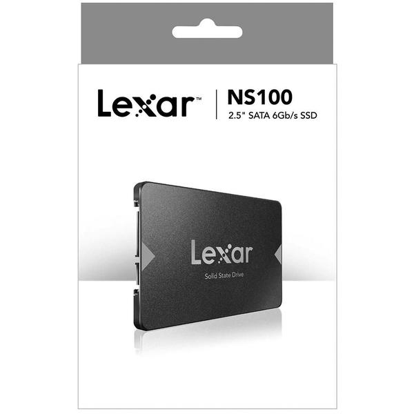 Imagem de SSD SATA Lexar NS100, 512GB, 2.5", Leitura 550MB/s, Preto - LNS100-512RBNA