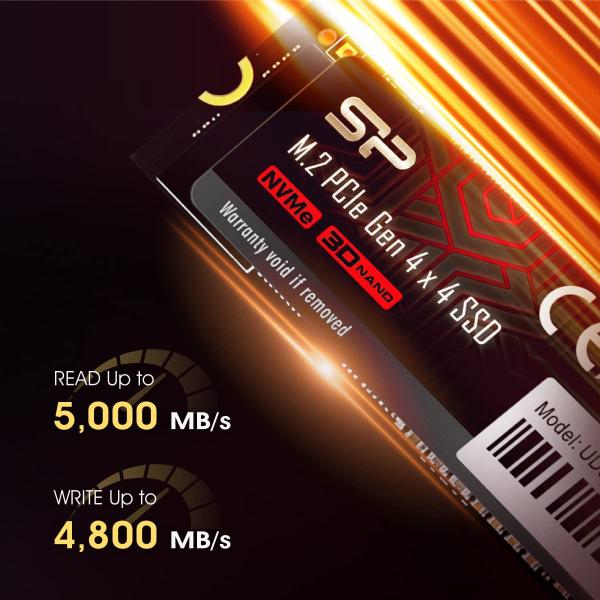 Imagem de SSD Silicon Power 1 TB UD90 NVMe 4.0 Gen4 PCIe M.2