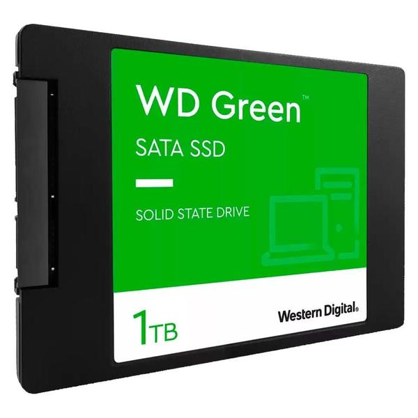 Imagem de SSD WD Green 2.5" 1 TB SATA III 6Gb/s Leitura 545 MB/s Gravação 430 MB/s - WDS100T3G0A