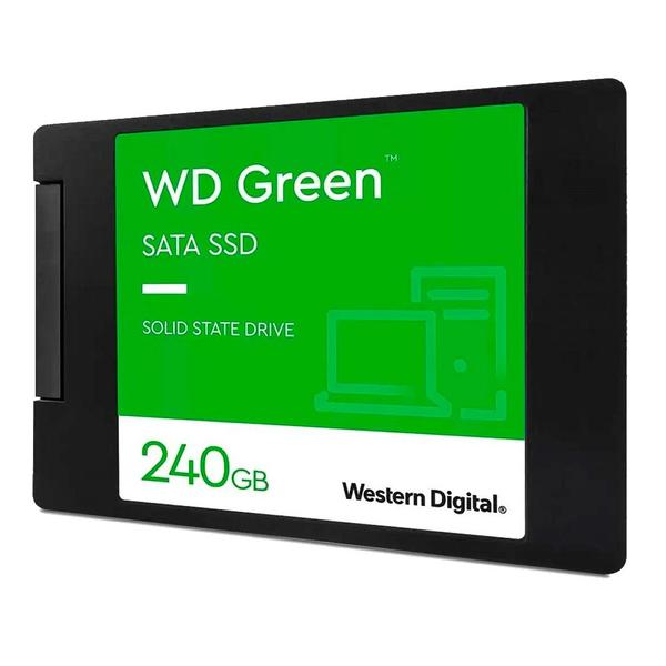 Imagem de SSD Western Digital 240 GB WD Green, SATA, Leitura: 545MB/s e Gravação: 430MB/s - WDS240G3G0A