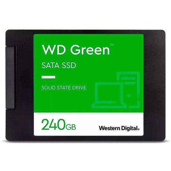 Imagem de SSD Western Digital 240 GB WD Green, SATA, Leitura: 545MB/s e Gravação: 430MB/s - WDS240G3G0A