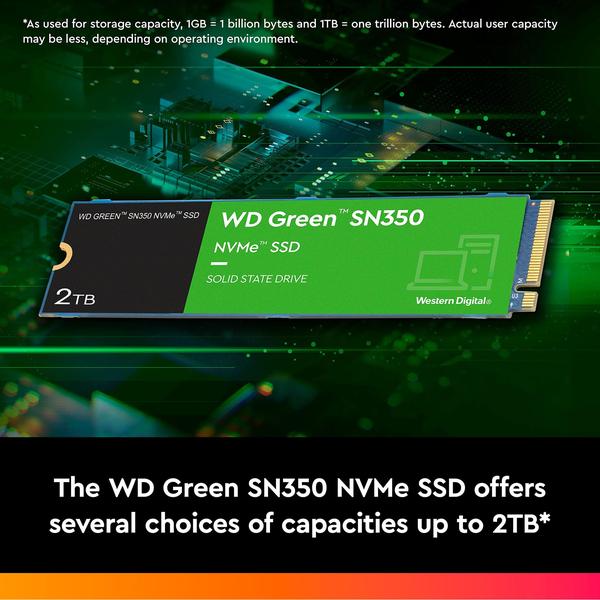 Imagem de SSD Western Digital SSD interno WD Green SN350 NVMe de 1 TB