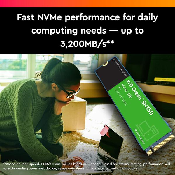 Imagem de SSD Western Digital SSD interno WD Green SN350 NVMe de 1 TB