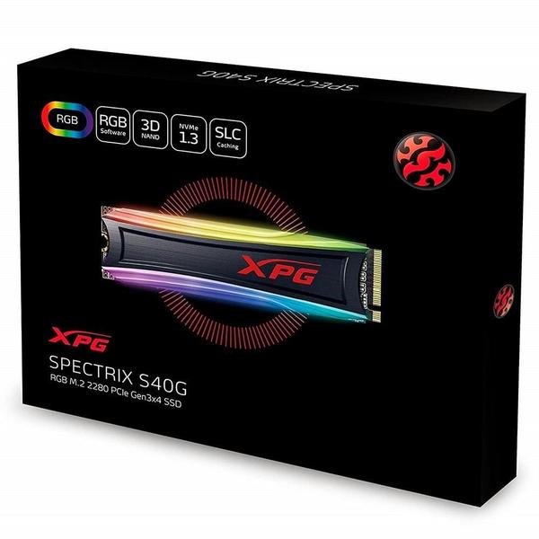 Imagem de Ssd xpg spectrix s40g 256gb rgb m.2 nvme pcie